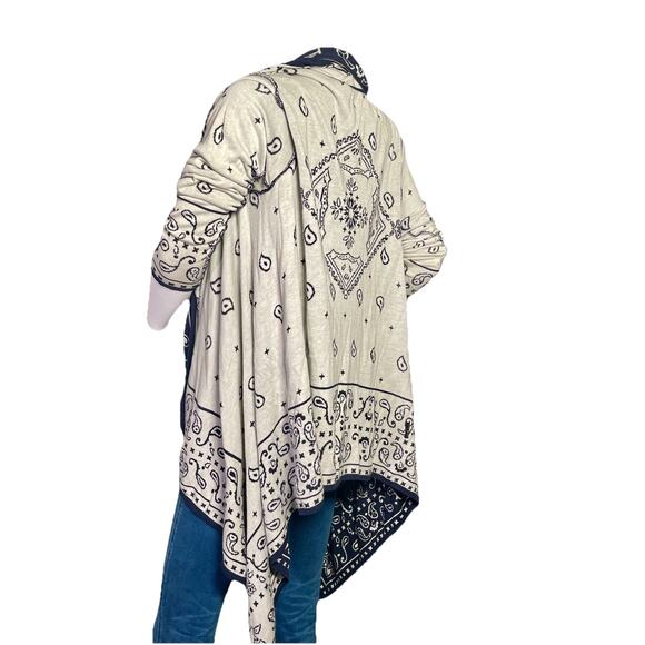 H&M Reversible Open Navy and White Cardigan - Picture 5 of 7